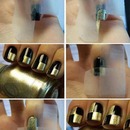 Black and gold nails 