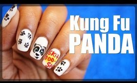 Dreamworks KUNG FU PANDA 3 Nail Art Tutorial | Handpainted By Stacey Castanha