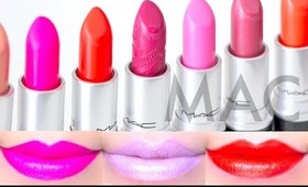 MAC Lipstick Swatches on Lips 9 colors ♡ Part 2 | Review