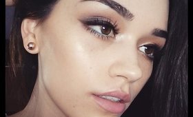 Neutral with a pop of spring makeup tutorial