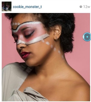 one of the models i did inspired by breast cancer awareness 