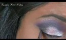 Spring Makeup Look-Metallic Eyes And Purple-Plum Lipstick