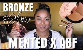 MELANIN APPROVED COLLAB! | REVIEW + DEMO Mented X ABF BRONZE & GLOW COLLECTION | MelissaQ