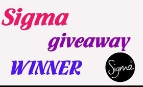Sigma Giveaway winner!