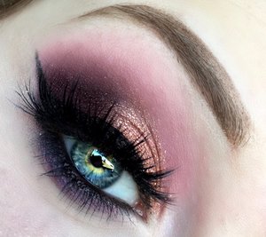 First off, I would like to thank ALL of the beauties who voted on Affimity.com, I happened to of recorded a "My Top 10 Favorite Blushes" video for YouTube last night, it will go up this Friday <3! On a lighter note, this is my makeup for today, copper glitter and purple smokes, how could ya' go wrong? http://theyeballqueen.blogspot.com/2016/07/glimmering-copper-purple.html