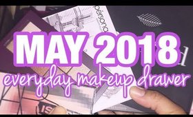 DECLUTTER & ORGANIZE MY EVERYDAY MAY MAKEUP DRAWER WITH ME! | DAY 3 | Testing New Makeup