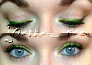 holiday green gradient eyeliner