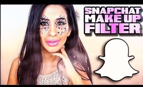 Snapchat rhinestones glam make up filter inspired