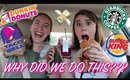 LETTING THE PERSON IN FRONT OF ME DECIDE WHAT I EAT CHALLENGE *HILARIOUS*