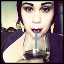 Wined down. I don't want to mess up my lipstick! 