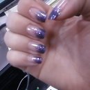 Purple Glitter Tips