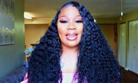 THE BIGGEST HAIR EVER Vanlov water curly hair review