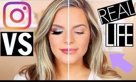 INSTAGRAM MAKEUP VS REAL LIFE! | Casey Holmes