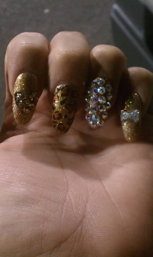  leopard# rhinestone# bow