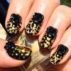Golden Leopard Nails