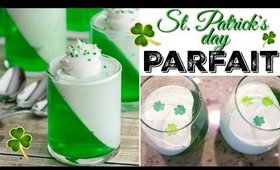 St Pattys Day Parfait or Saint Pattys Day Parfait, Easy Parfait for dessert, Easy jello parfait