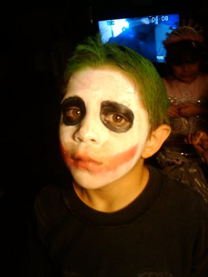 My nephews halloween makeup 2009