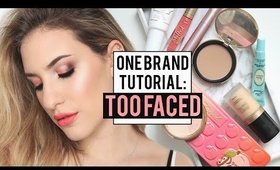 TOO FACED ONE BRAND MAKEUP TUTORIAL | Ft. Sweet Peach Palette | JamiePaigeBeauty