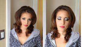 Silver smoky eyes  with mahogany lips  hair and mua by me