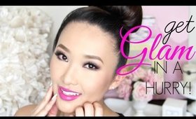 Tips for Getting GLAM in a HURRY! | Hair + Makeup Tutorial | hollyannaeree