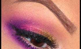 Sugarpill Makeup Tutorial | Gold, Pink, and Purple Eyes