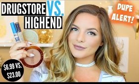 TESTING MAKEUP DUPES! Highend VS Drugstore | Casey Holmes