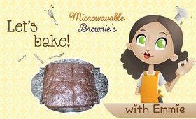 Microwavable Brownies | Let's Bake with Emmie | PrettyThingsRock