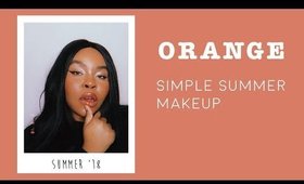 orange summer makeup tutorial