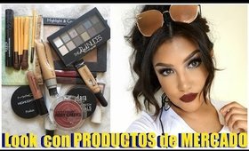 Maquillaje con PRODUCTOS de MERCADO -TIANGUIS / Street market products Makeup Tutorial| auroramakeup