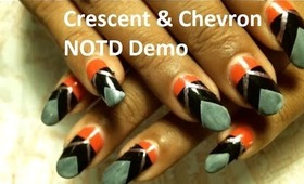 Crescent & Chevron Nails Of The Day Demo