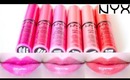 NYX Butter Gloss Swatches on Lips 6 colors
