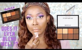 FIRST IMPRESSION & DEMO| CREAM CONTOUR USING MAKEUP REVOLUTION ULTRA HD PALETTE ON DARK SKIN