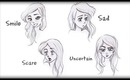 Drawing Tutorial ❤ How to draw 4 types of facial expressions