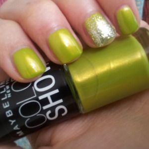 Love this lime green!!!  This is a new color from Maybelline color show for spring!!