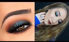 Blue-Green Smokey Eye & Brown Lips Makeup Tutorial | Anastasia Beverly Hills Fall Eye Shadow Singles