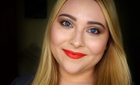 Simple Neutral Eyes + Bold Lips Makeup Tutorial | SBeauty101