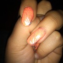 beautiful peach gel nails