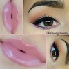 Pop of color with pink lips