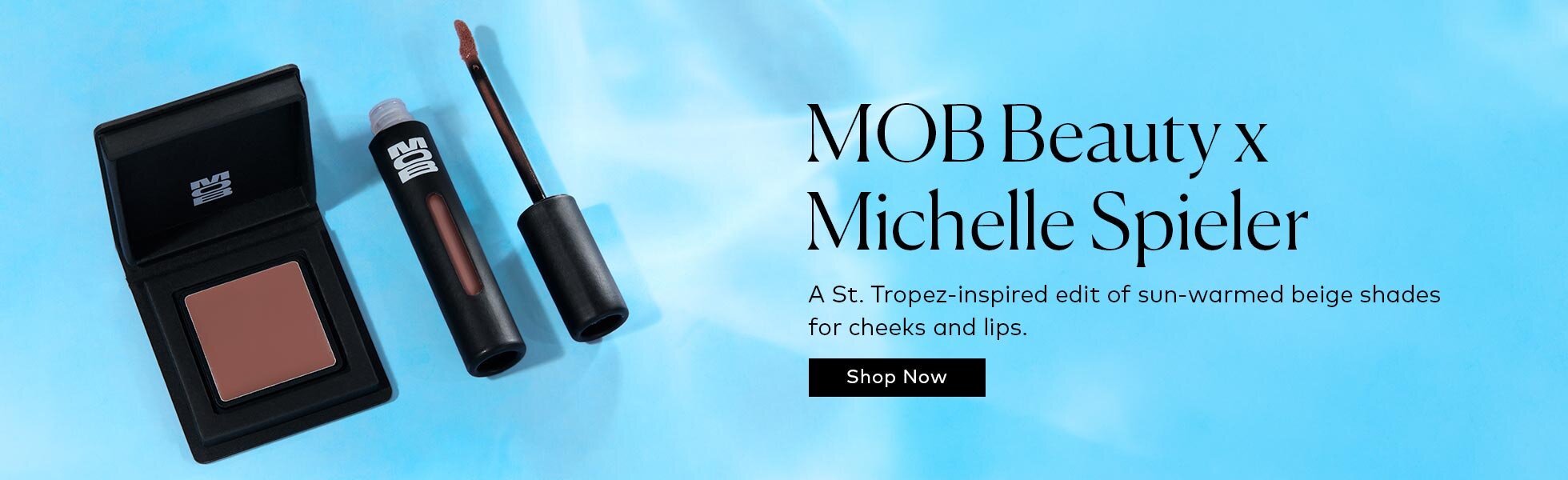 Michelle Spieler channels summer in St. Tropez with a monochromatic beige cheek and lip combo that’s soft, sun-warmed, and effortlessly elevated. Shop her collection now on Beautylish.com