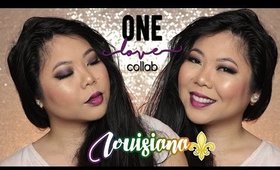 #ONELOVE COLLAB ⚜ LOUISIANA | PURPLE MONOCHROME 💄 NYE GET READY WITH ME! | MakeupANNimal