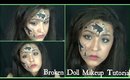 Broken Doll Makeup Tutorial (Halloween 2014) (NoBlandMakeup)