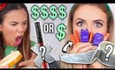 Full Face GUESSING Drugstore or High-End Makeup CHALLENGE!? (THIS WAS SO HARD) w Adelaine Morin