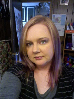 Here is when I put some Purple coloring in my hair