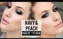 Navy and Peach Spotlight Smoky Eye ♡ MELT Lovesick Stack | JamiePaigeBeauty