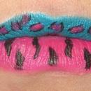 Leopard and tiger lips