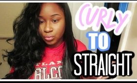 How I straighten this hair | Curly thick hair