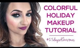 Colorful Holiday Makeup Tutorial | #25daysofChristmas