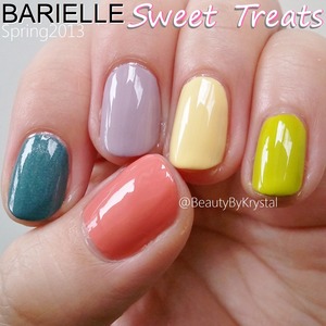 Barielle's Spring 2013 collection, Sweet Treats, releases on their website 3/1/13 (www.barielle.com)
my review and photos: http://www.beautybykrystal.com/2013/02/barielle-matte-inee-matte-finish.html