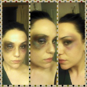 Working on my skills for my boyfriends film he is making on youtube He wanted me to do a black eye look. Please check out his channel and show him some love. Youtube name TagData12
