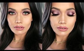 Vampy Halo Eyes + Berry Liner & Glowing Skin | Colour Pop Makeup Tutorial